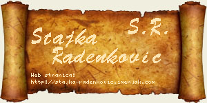Stajka Radenković vizit kartica